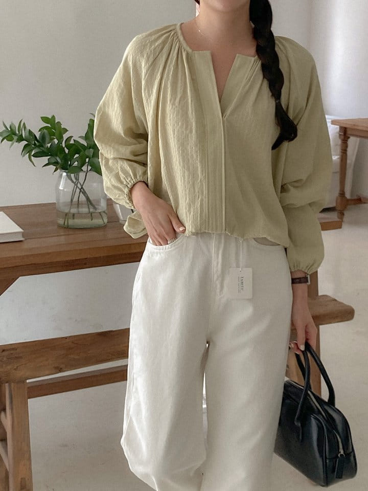Tahiti - Korean Women Fashion - #momslook - Olive Blouse - 7
