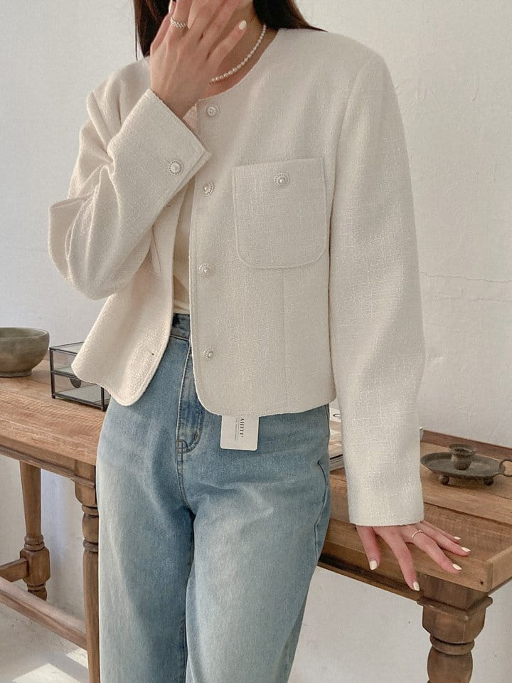 Tahiti - Korean Women Fashion - #shopsmall - Egg Tweed Jacket - 8