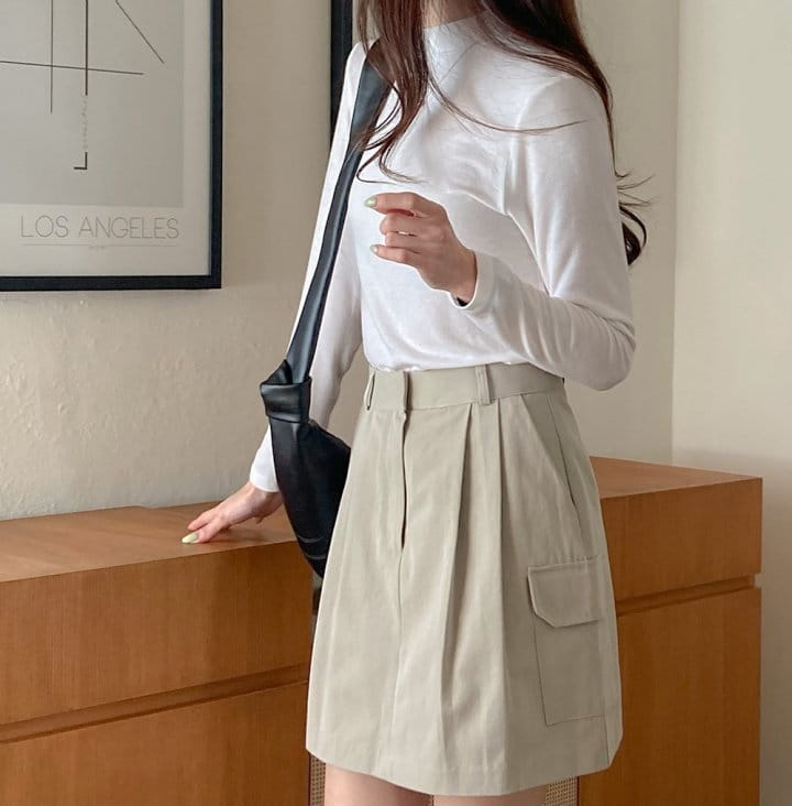 Tahiti - Korean Women Fashion - #womensfashion - Chino Pocket Skirt
