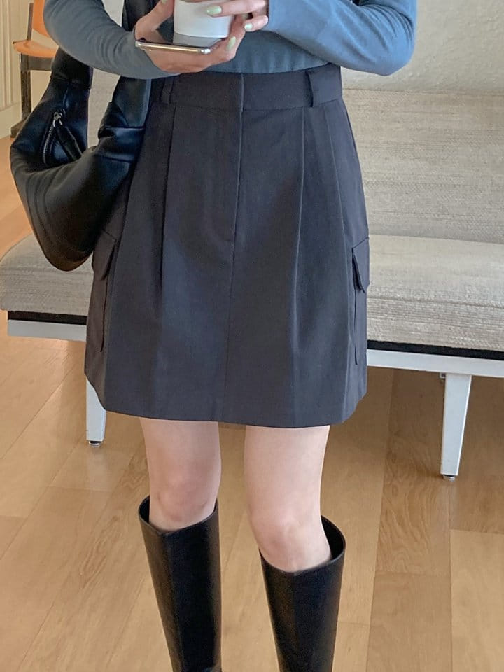 Tahiti - Korean Women Fashion - #womensfashion - Chino Pocket Skirt - 5