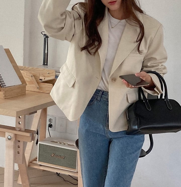 Tahiti - Korean Women Fashion - #womensfashion - One Button Jacket
