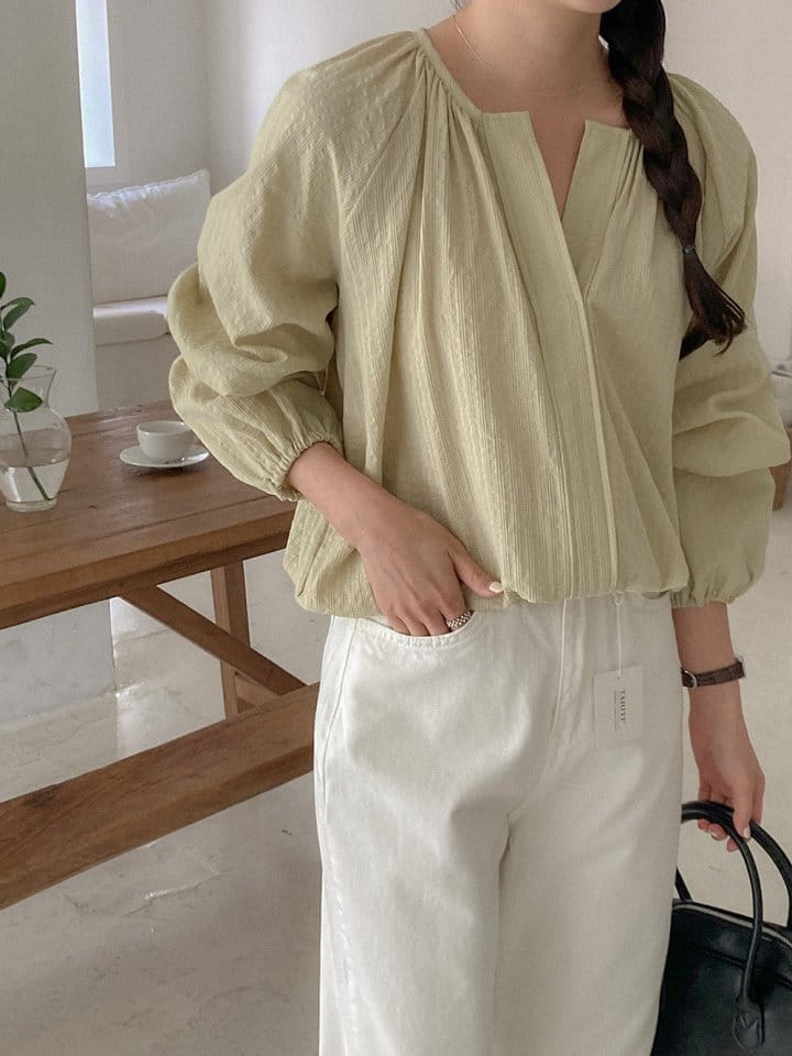 Tahiti - Korean Women Fashion - #womensfashion - Olive Blouse - 6