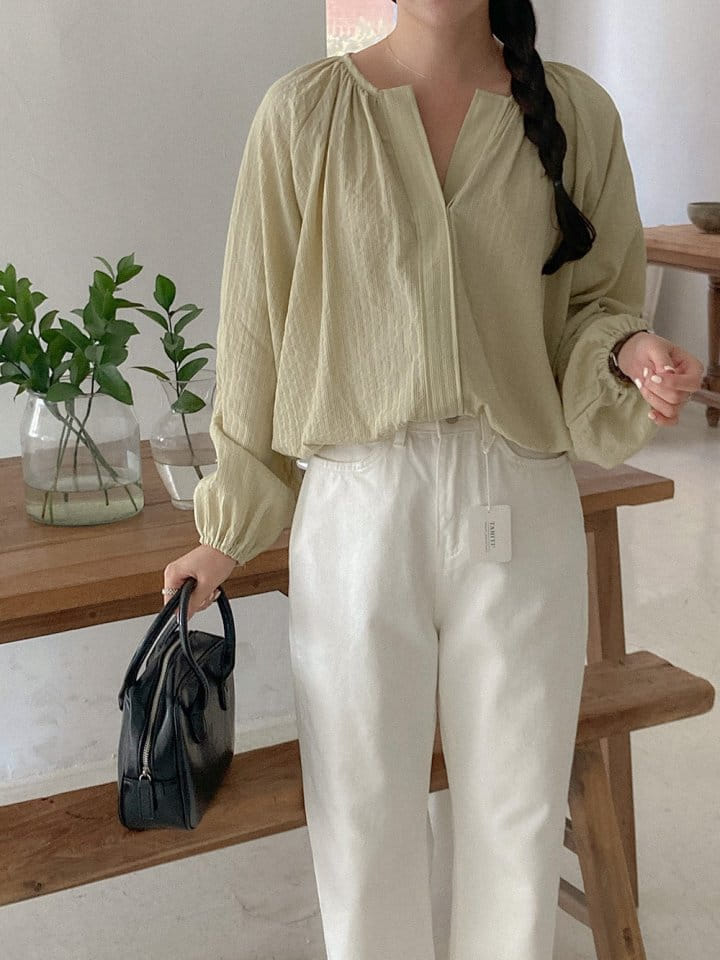 Tahiti - Korean Women Fashion - #womensfashion - Olive Blouse - 8