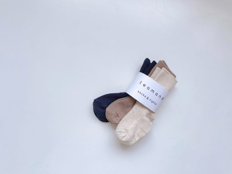 Teamand - Korean Children Fashion - #Kfashion4kids - Pie Socks Set With Adult - 2