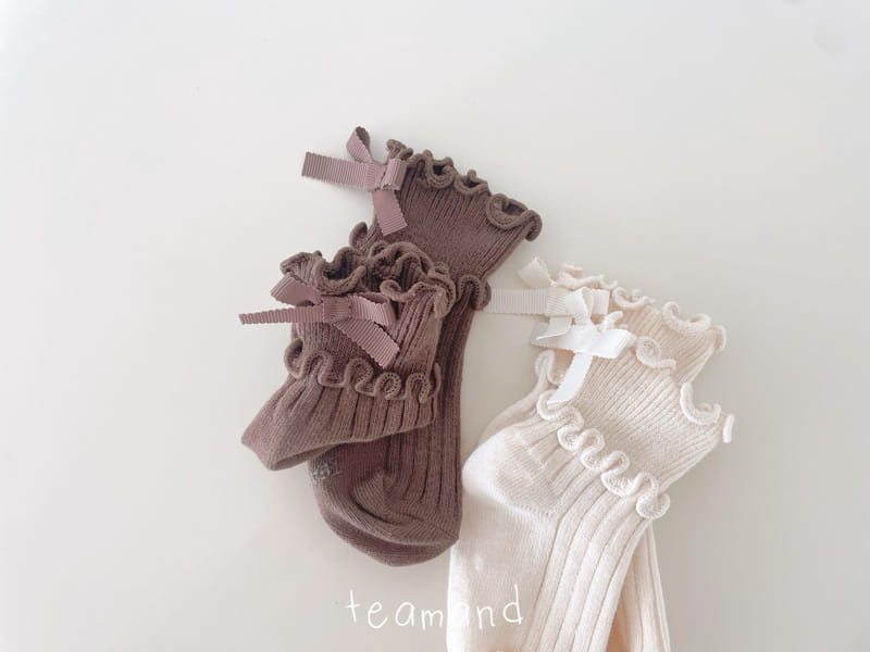 Teamand - Korean Children Fashion - #childofig - Two Line Ribbon Socks Set