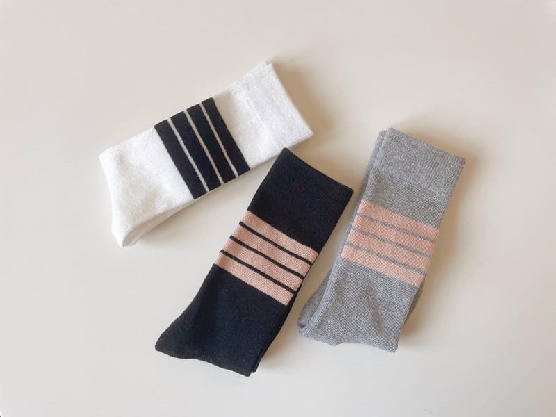 Teamand - Korean Children Fashion - #designkidswear - Half Knee Socks Set - 7