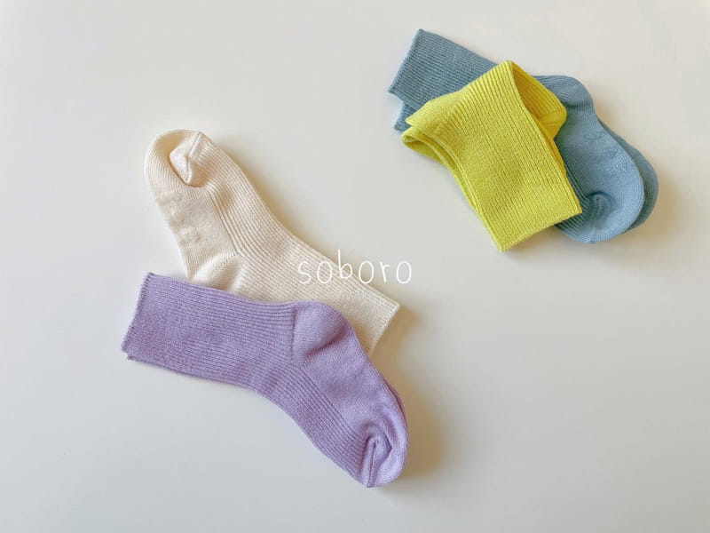 Teamand - Korean Children Fashion - #discoveringself - Soboro Socks Set - 5