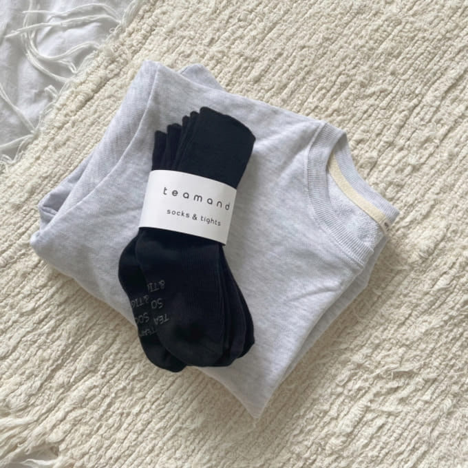 Teamand - Korean Children Fashion - #fashionkids - Oreo Black Socks Set With Adult