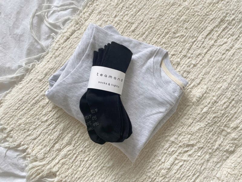 Teamand - Korean Children Fashion - #kidsshorts - Oreo Black Socks Set With Adult - 2
