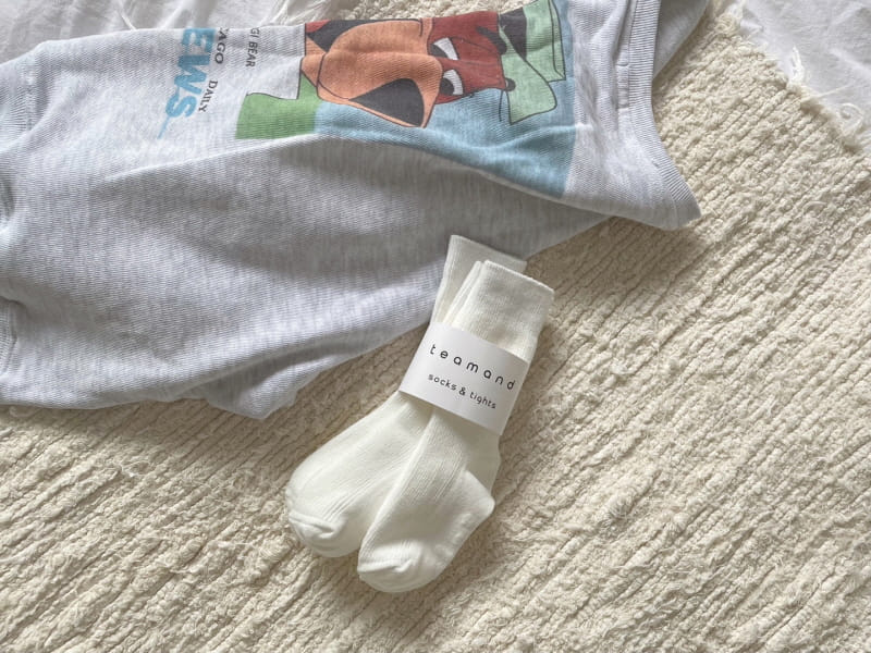 Teamand - Korean Children Fashion - #kidsstore - Oreo White Socks Set With Adult - 2