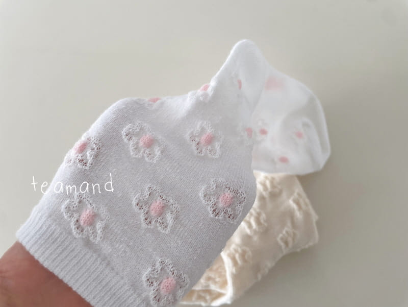 Teamand - Korean Children Fashion - #littlefashionista - Punching Daisy Socks Set - 3