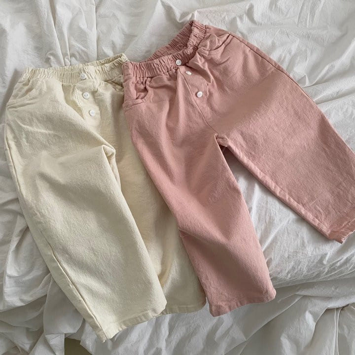 The Little Ove - Korean Children Fashion - #childofig - Mini Button Span Pants