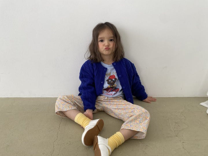 The Little Ove - Korean Children Fashion - #kidsshorts - Flower Straight Pants - 2