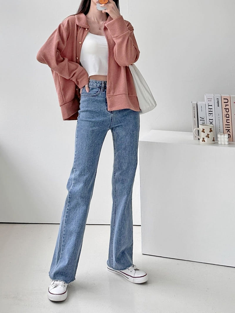 Theggllim - Korean Women Fashion - #momslook - Circle Collar Cardigan  - 3