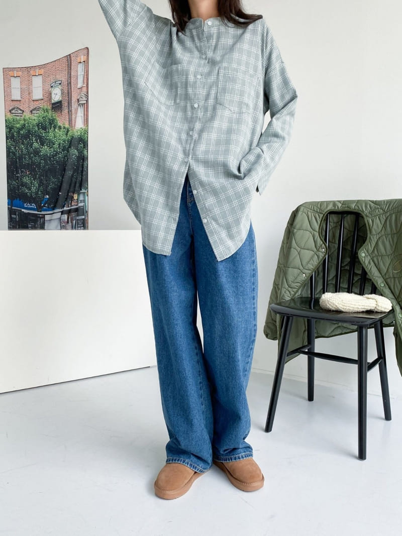 Theggllim - Korean Women Fashion - #momslook - Henry Check Shirt - 6