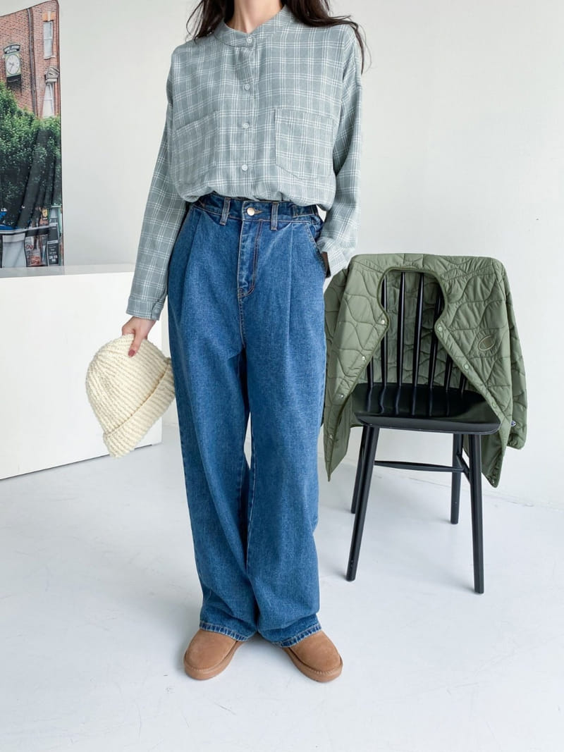 Theggllim - Korean Women Fashion - #momslook - Henry Check Shirt - 7