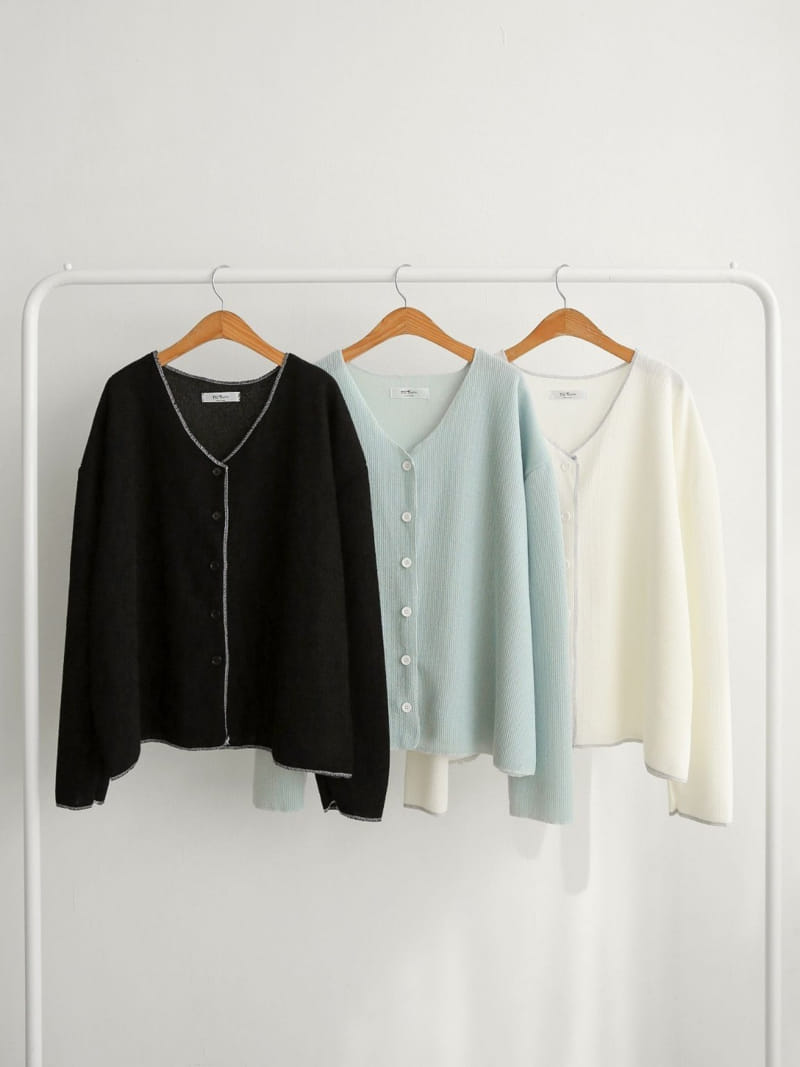 Theggllim - Korean Women Fashion - #restrostyle - Stitch Color Cardigan - 3