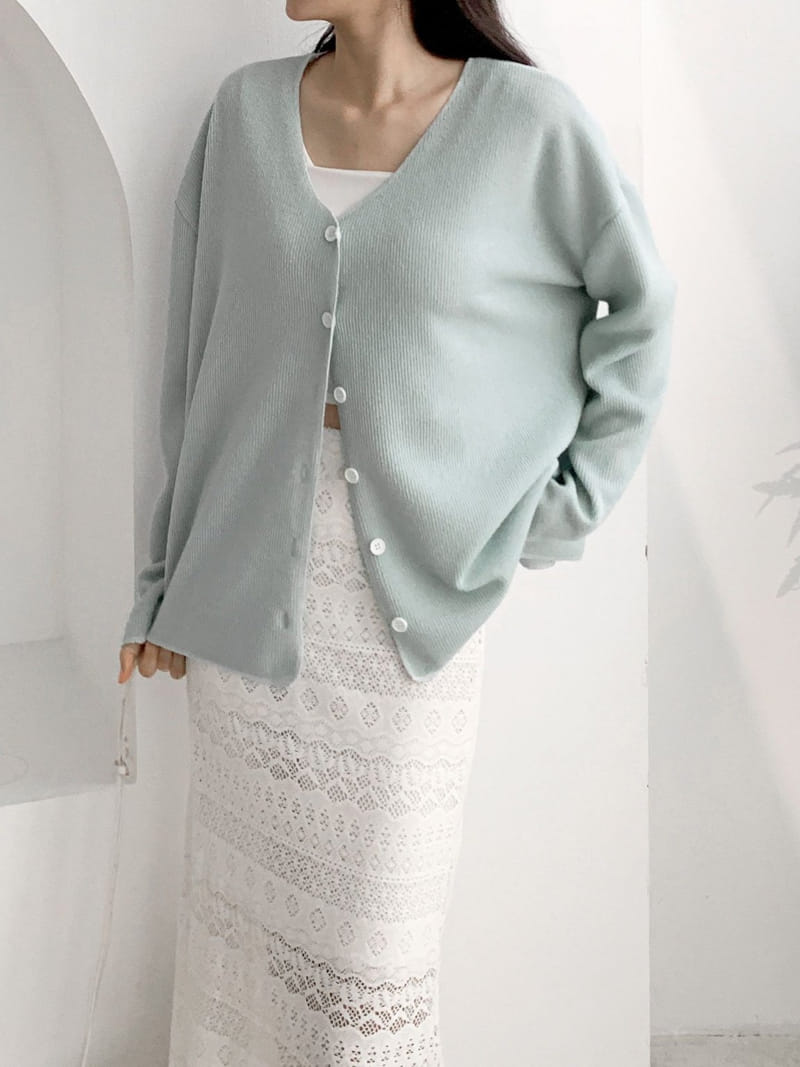 Theggllim - Korean Women Fashion - #restrostyle - Stitch Color Cardigan - 4