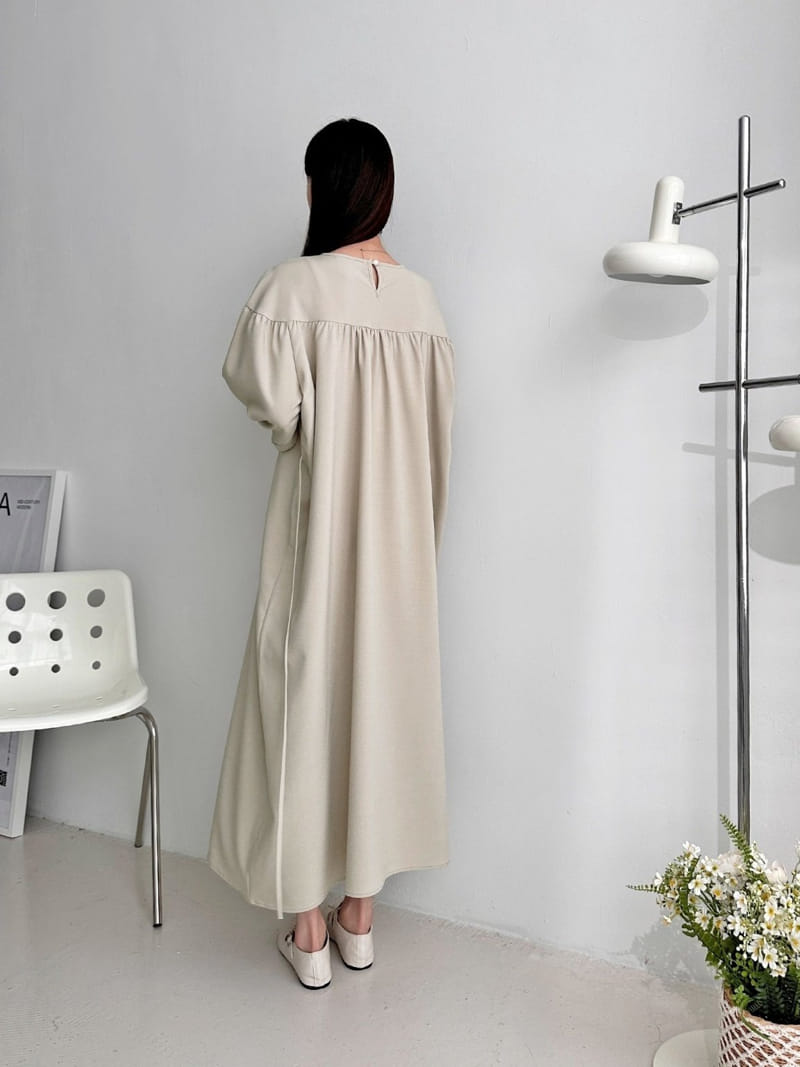 Theggllim - Korean Women Fashion - #womensfashion - Over Shirring One-Piece - 5