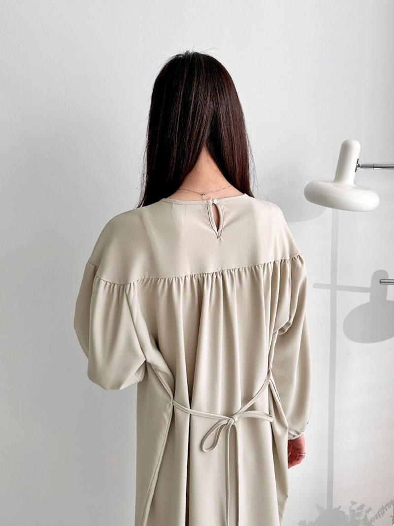 Theggllim - Korean Women Fashion - #womensfashion - Over Shirring One-Piece - 7