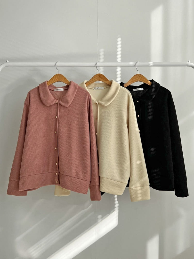 Theggllim - Korean Women Fashion - #momslook - Circle Collar Cardigan  - 4