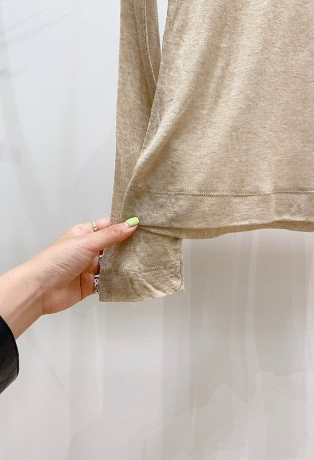 Very - Korean Women Fashion - #momslook - C Long Sleeve Tee - 3