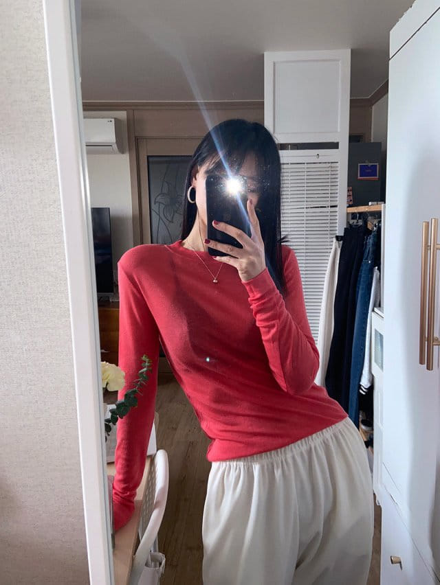 Very - Korean Women Fashion - #momslook - C Long Sleeve Tee - 7