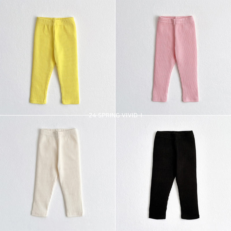 Vivid I - Korean Children Fashion - #childofig - Spring Rib Leggings - 2