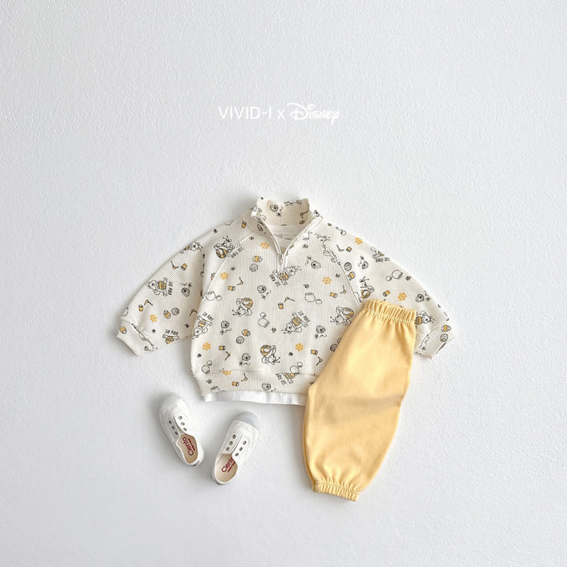 Vivid I - Korean Children Fashion - #designkidswear - D Waffle Top Bottom Set - 8