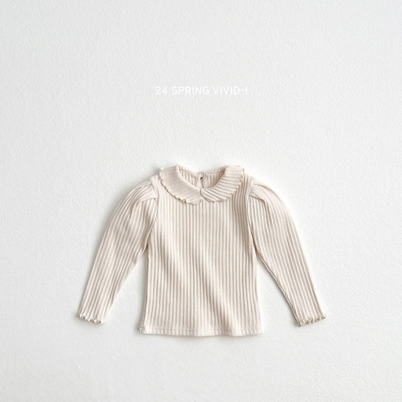 Vivid I - Korean Children Fashion - #childrensboutique - Collar Rib Terry Tee - 4