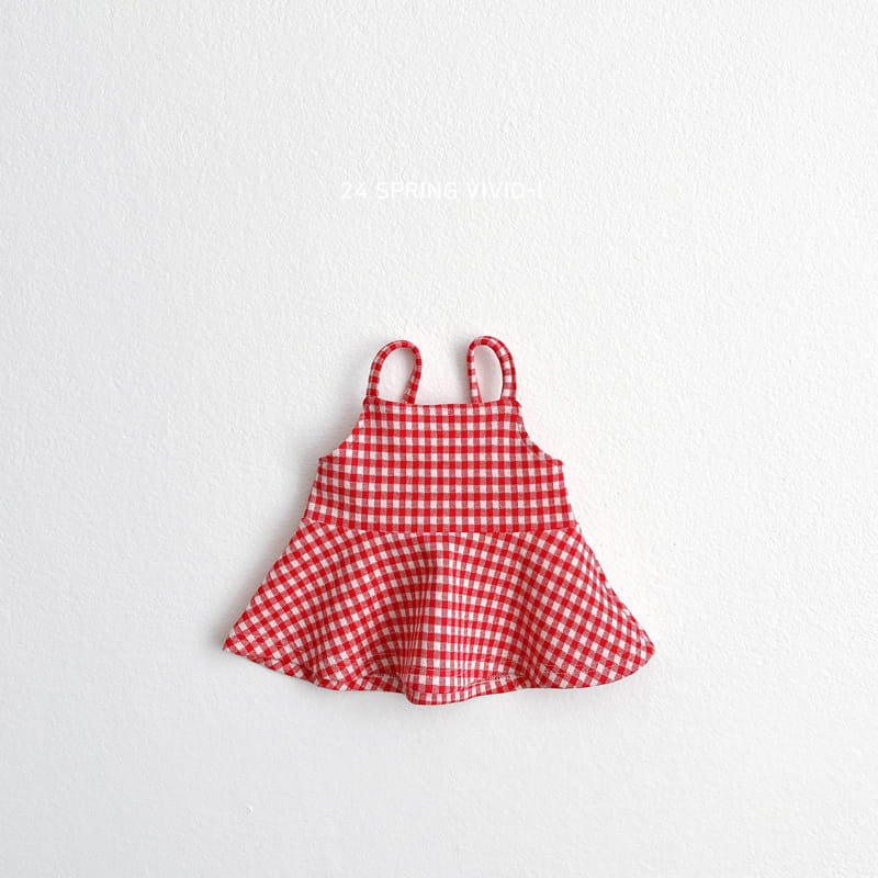 Vivid I - Korean Children Fashion - #discoveringself - Check Bustier - 2