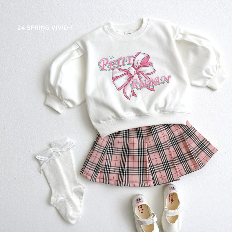 Vivid I - Korean Children Fashion - #fashionkids - Ribbon Puff Sweatshirt - 8