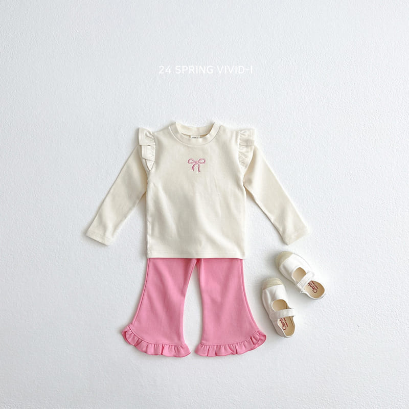 Vivid I - Korean Children Fashion - #kidsshorts - Ribbon Wing Tee - 8