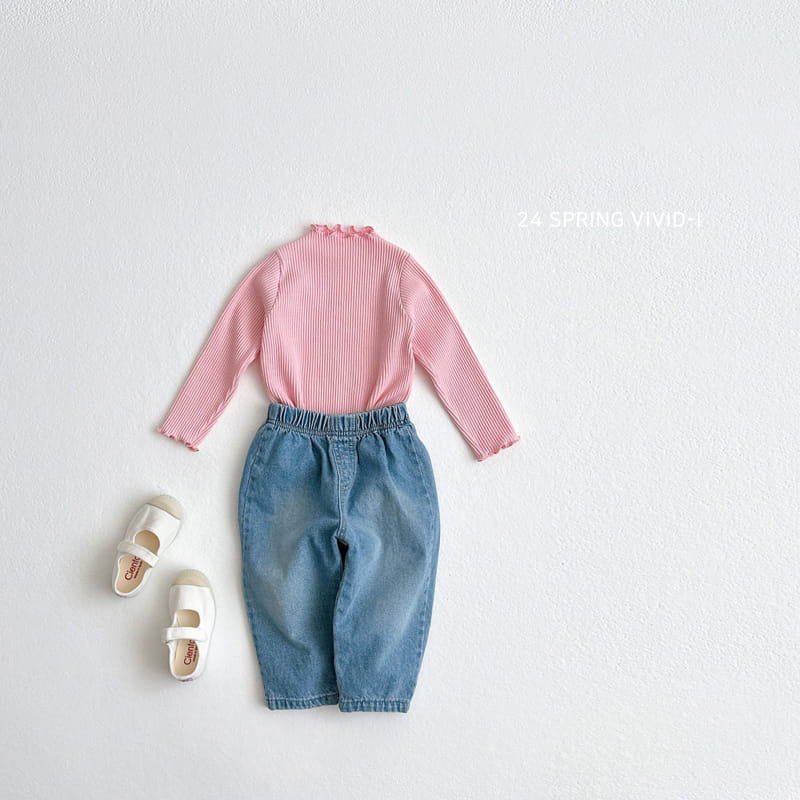 Vivid I - Korean Children Fashion - #kidsshorts - Daily Rib Terry Tee - 6