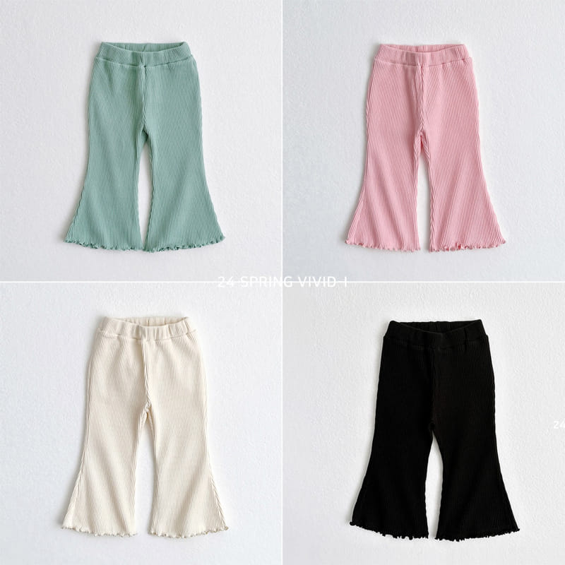 Vivid I - Korean Children Fashion - #kidsshorts - Terry Rib Pants - 2
