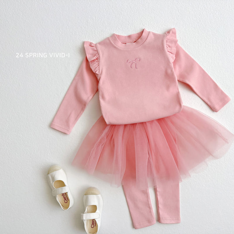 Vivid I - Korean Children Fashion - #kidsshorts - Ballet Sha Skirt Leggings - 4