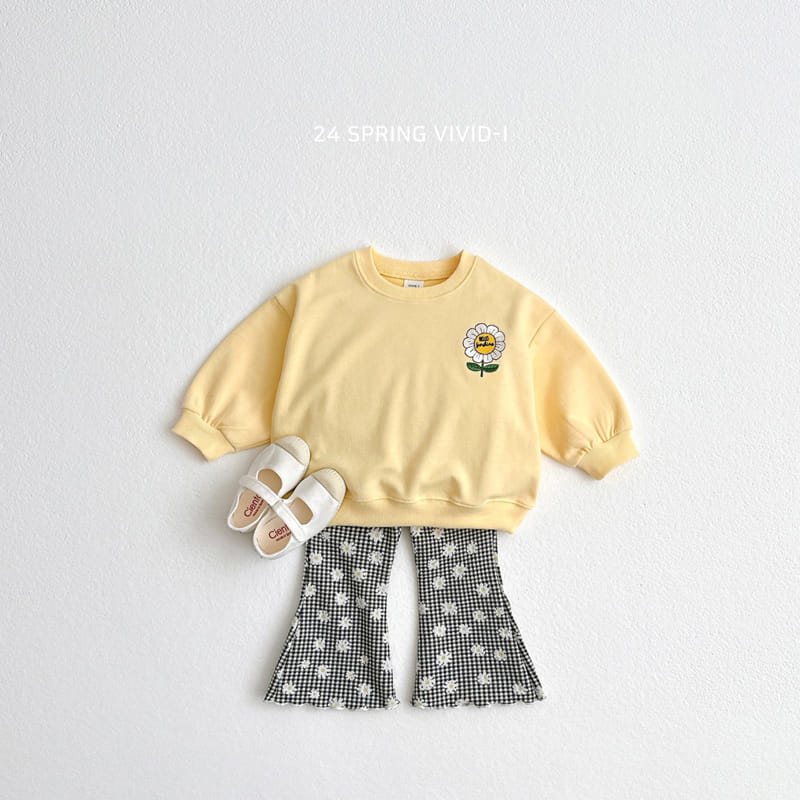 Vivid I - Korean Children Fashion - #kidzfashiontrend - Sun Flower Embroidery Top Bottom Set - 10