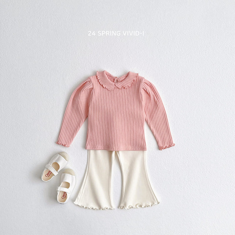 Vivid I - Korean Children Fashion - #kidzfashiontrend - Collar Rib Terry Tee - 9