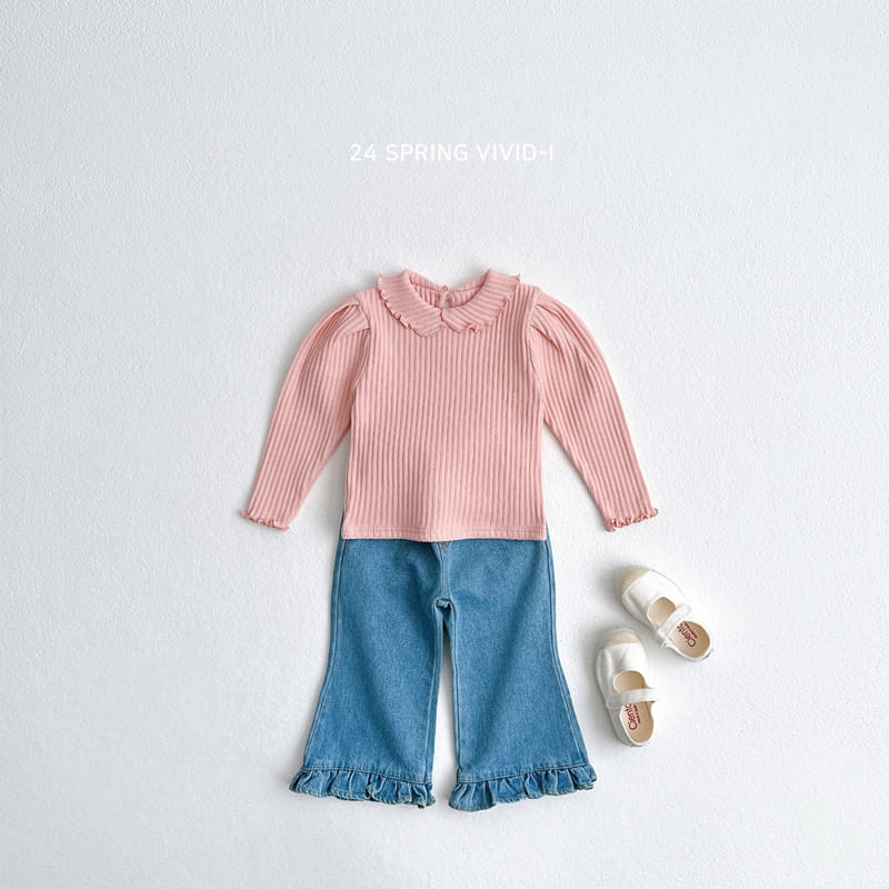 Vivid I - Korean Children Fashion - #littlefashionista - Collar Rib Terry Tee - 11