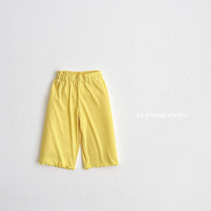 Vivid I - Korean Children Fashion - #littlefashionista - Frill Terry Wide Pants - 5