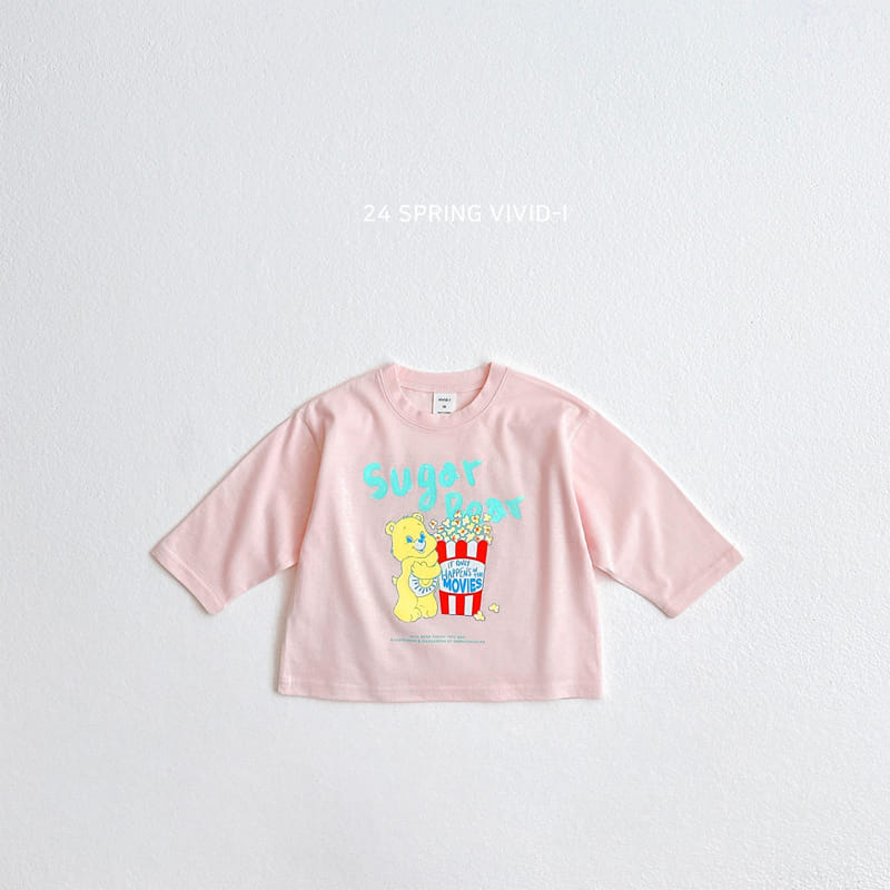 Vivid I - Korean Children Fashion - #magicofchildhood - Popcorn Bear Single Tee - 3
