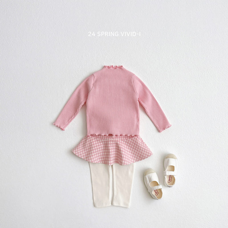 Vivid I - Korean Children Fashion - #magicofchildhood - Check Check Skirt Leggings - 6