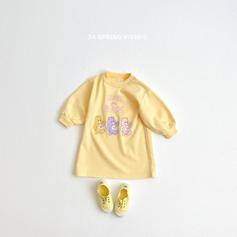Vivid I - Korean Children Fashion - #magicofchildhood - Heart Bear One-Piece - 4