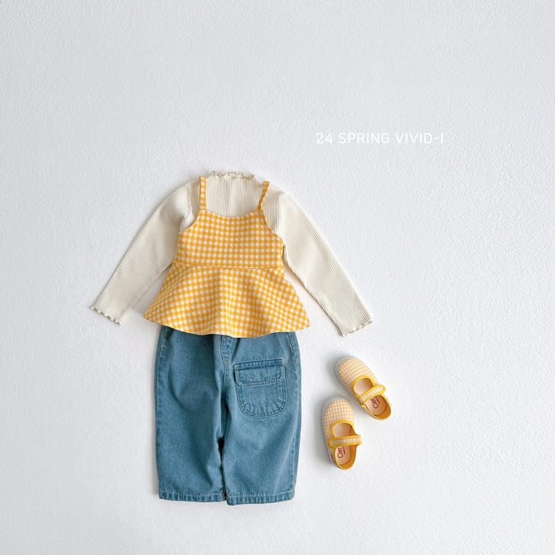 Vivid I - Korean Children Fashion - #minifashionista - Check Bustier - 10