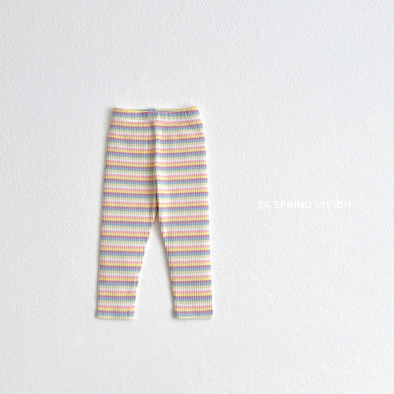 Vivid I - Korean Children Fashion - #minifashionista - Rainbow Leggings - 3