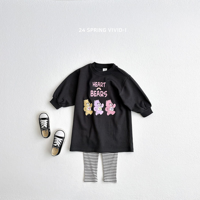 Vivid I - Korean Children Fashion - #prettylittlegirls - Heart Bear One-Piece - 5