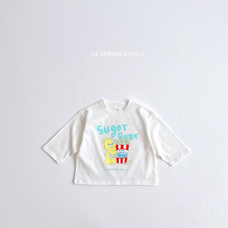 Vivid I - Korean Children Fashion - #prettylittlegirls - Popcorn Bear Single Tee - 5