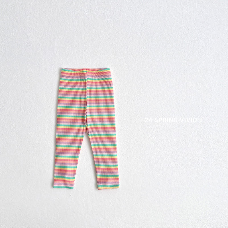 Vivid I - Korean Children Fashion - #minifashionista - Rainbow Leggings - 4