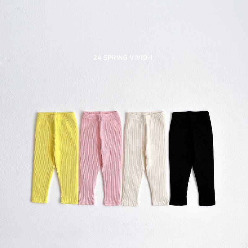 Vivid I - Korean Children Fashion - #prettylittlegirls - Spring Rib Leggings
