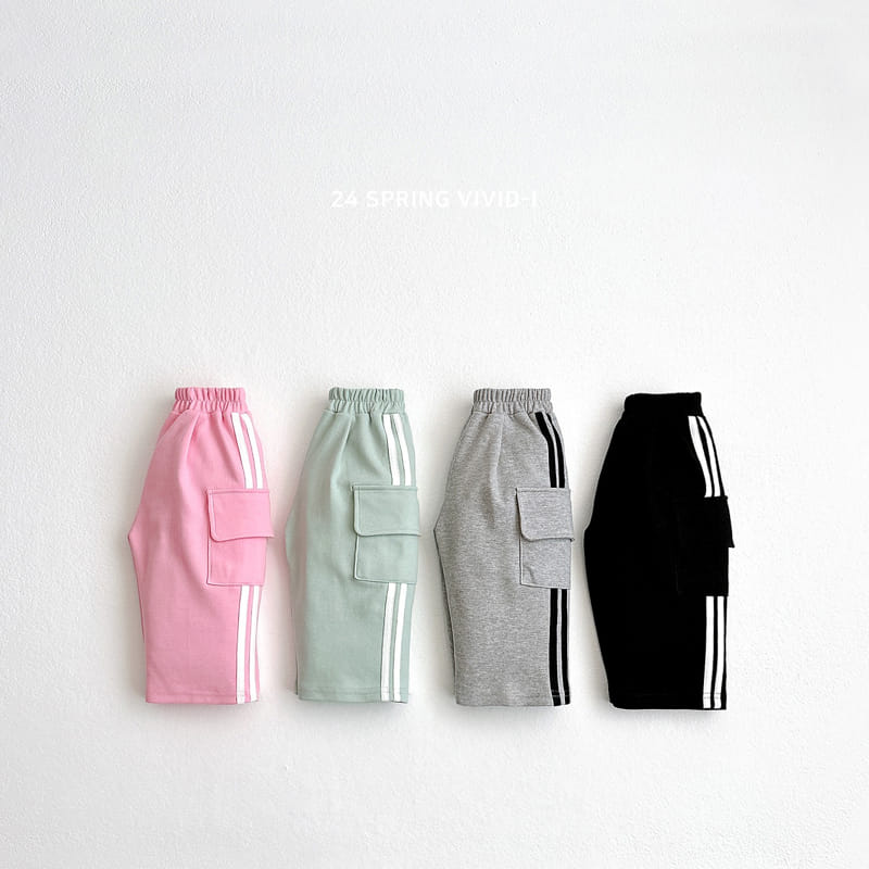 Vivid I - Korean Children Fashion - #stylishchildhood - Line Pocket Pants